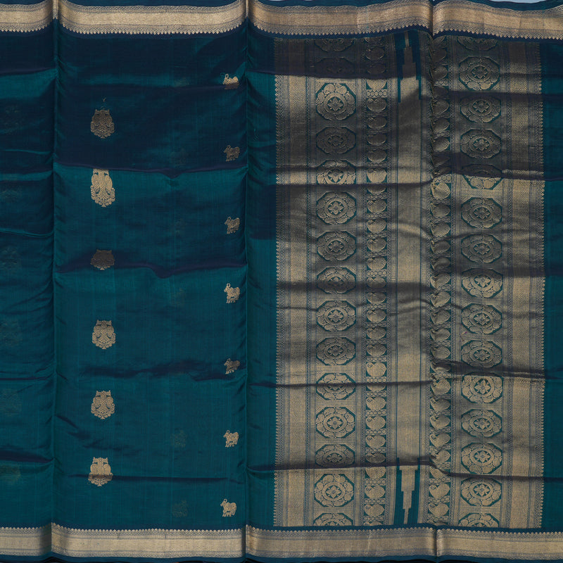 Hayagrivas Rama Blue Kanchi Silk Cotton Saree KSBE107B10-3