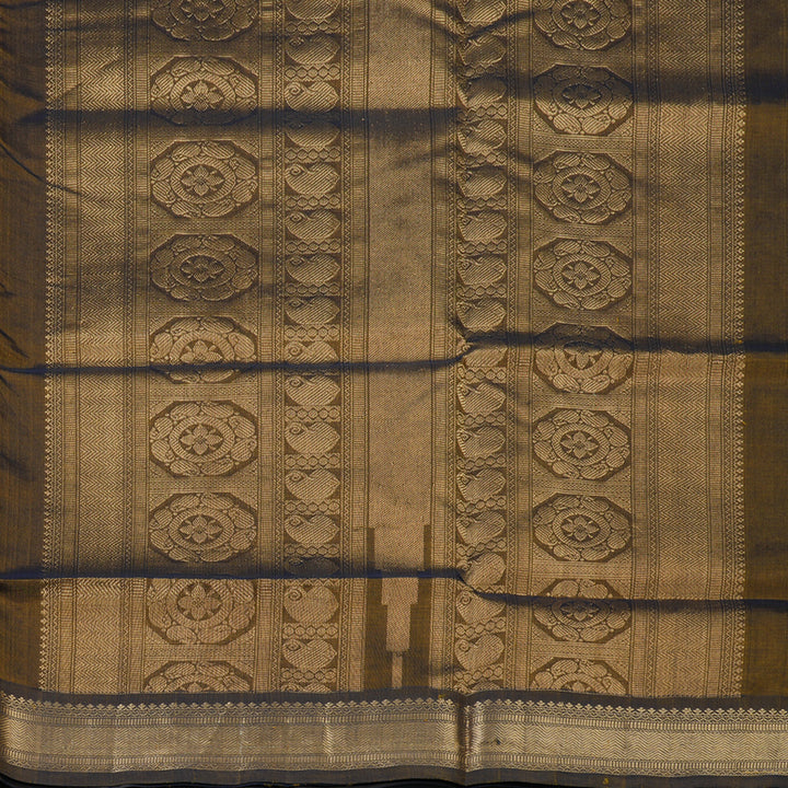 Hayagrivas Mehandi Green Kanchi Silk Cotton Saree KSBE107B10-4