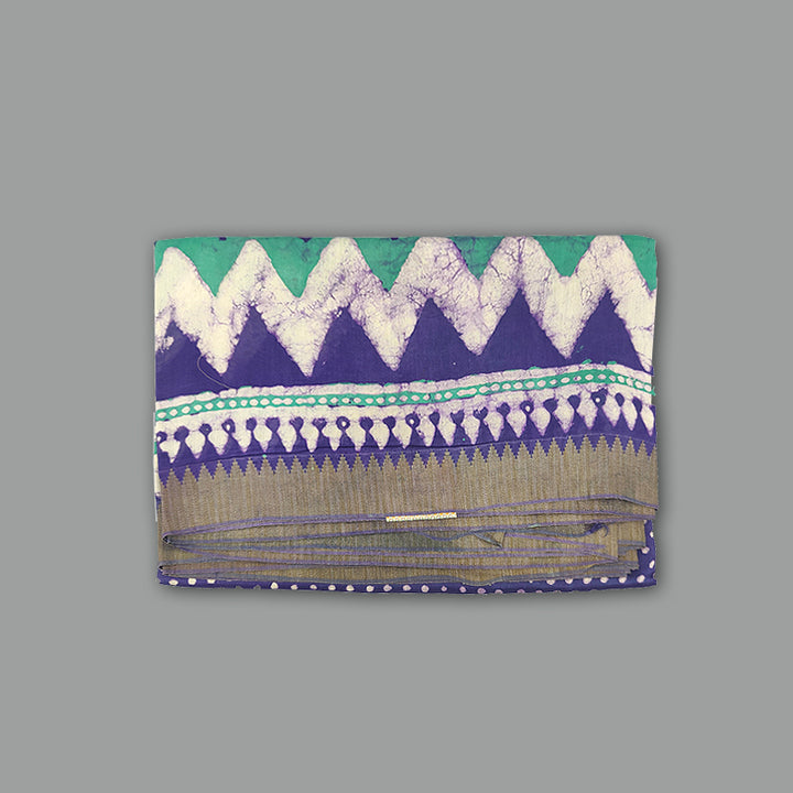 Hayagrivas Indigo Blue Pure Chanderi Cotton Saree KSBE107B7-10