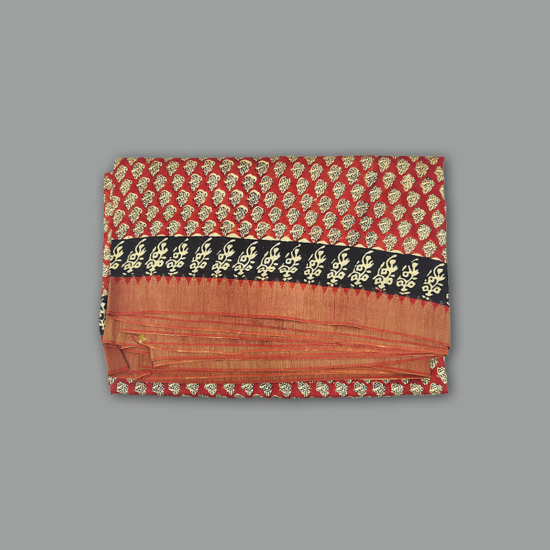 Hayagrivas Maroon Pure Chanderi Cotton Saree KSBE107B7-11