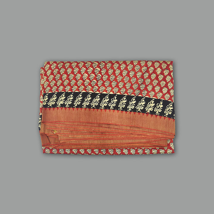 Hayagrivas Maroon Pure Chanderi Cotton Saree KSBE107B7-11