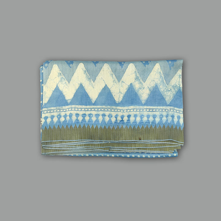 Hayagrivas Sky Blue Pure Chanderi Cotton Saree KSBE107B7-23