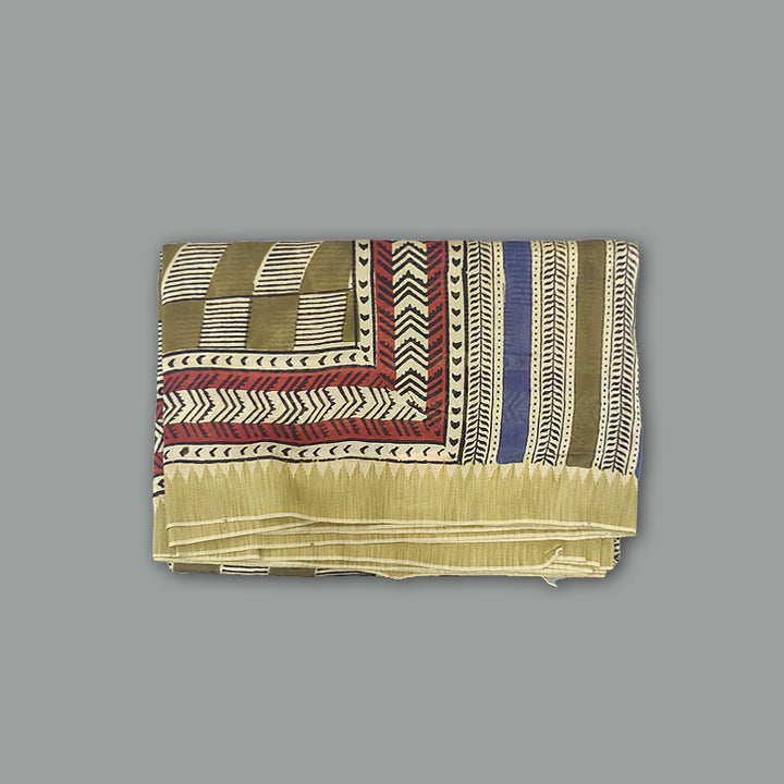 Hayagrivas Khaki Brown Pure Chanderi Cotton Saree KSBE107B7-26