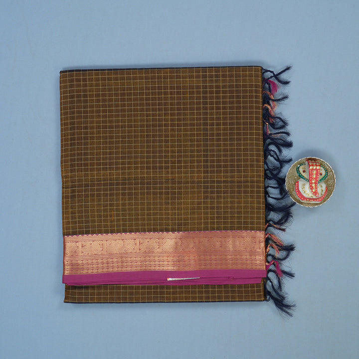 Hayagrivas Mehandi Green Kanchi Silk Cotton Saree KSBE107B8-2