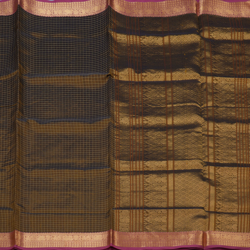 Hayagrivas Mehandi Green Kanchi Silk Cotton Saree KSBE107B8-2