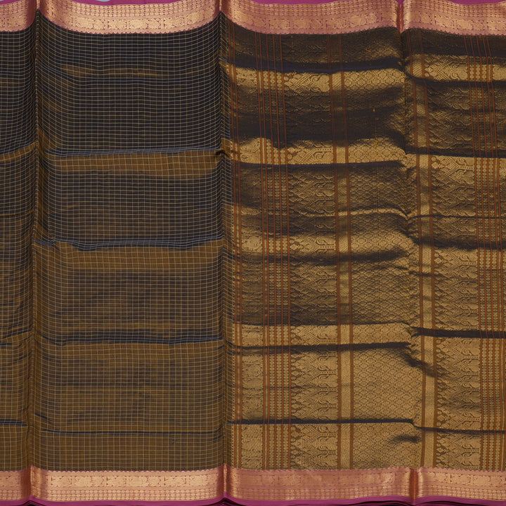 Hayagrivas Mehandi Green Kanchi Silk Cotton Saree KSBE107B8-2