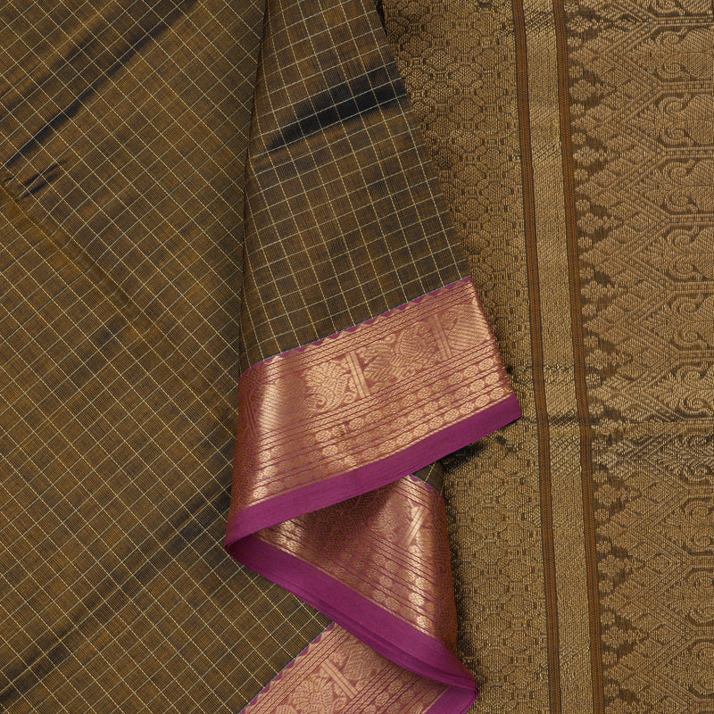 Hayagrivas Mehandi Green Kanchi Silk Cotton Saree KSBE107B8-2