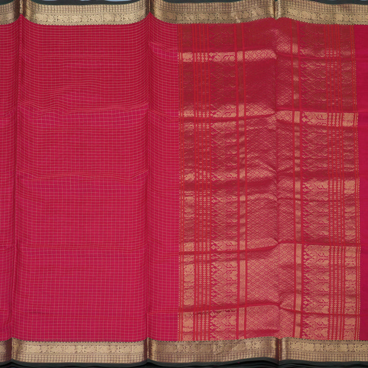 Hayagrivas Pink Kanchi Silk Cotton Saree KSBE107B8-3