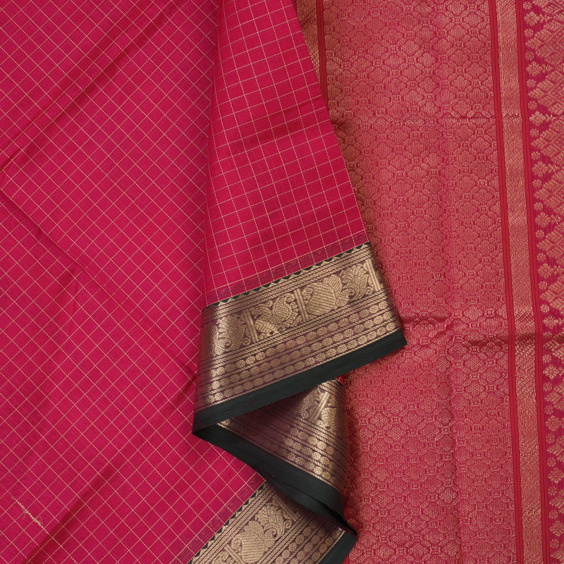 Hayagrivas Pink Kanchi Silk Cotton Saree KSBE107B8-3