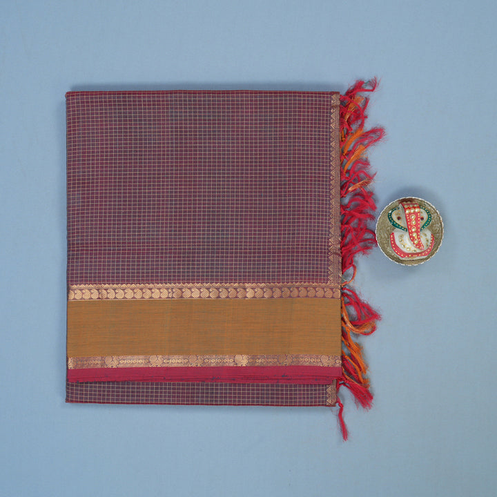 Hayagrivas Dual Tone (Pink & Blue) Kanchi Silk Cotton Saree KSBE107B9-1