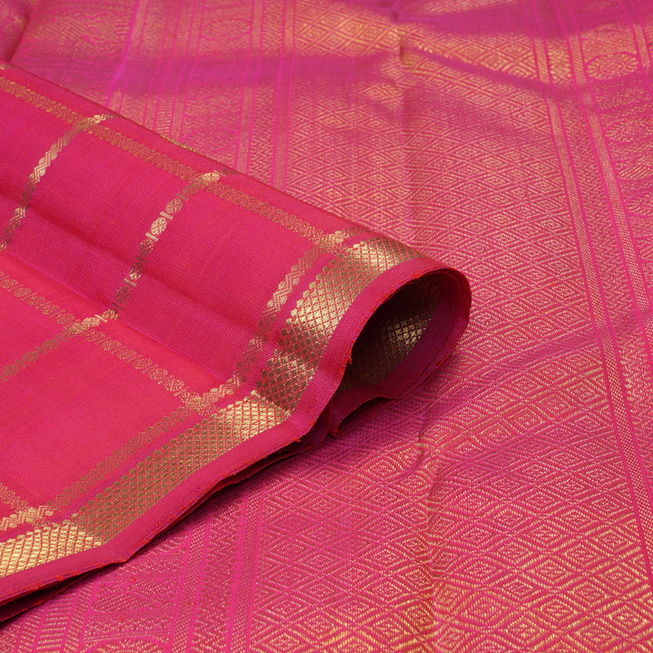 Hayagrivas Handloom Pink Kanjivaram Silk Saree KSBE109C2-1