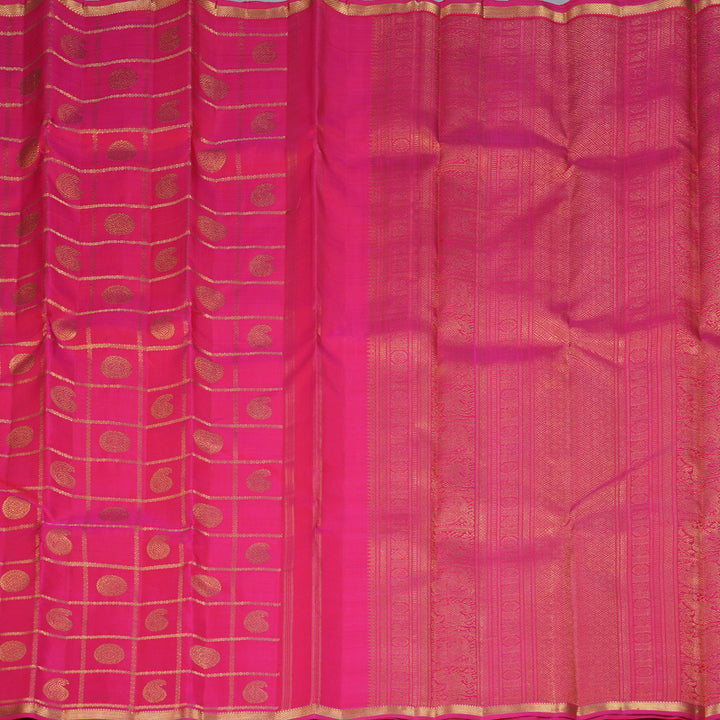 Hayagrivas Handloom Pink Kanjivaram Silk Saree KSBE109C2-1