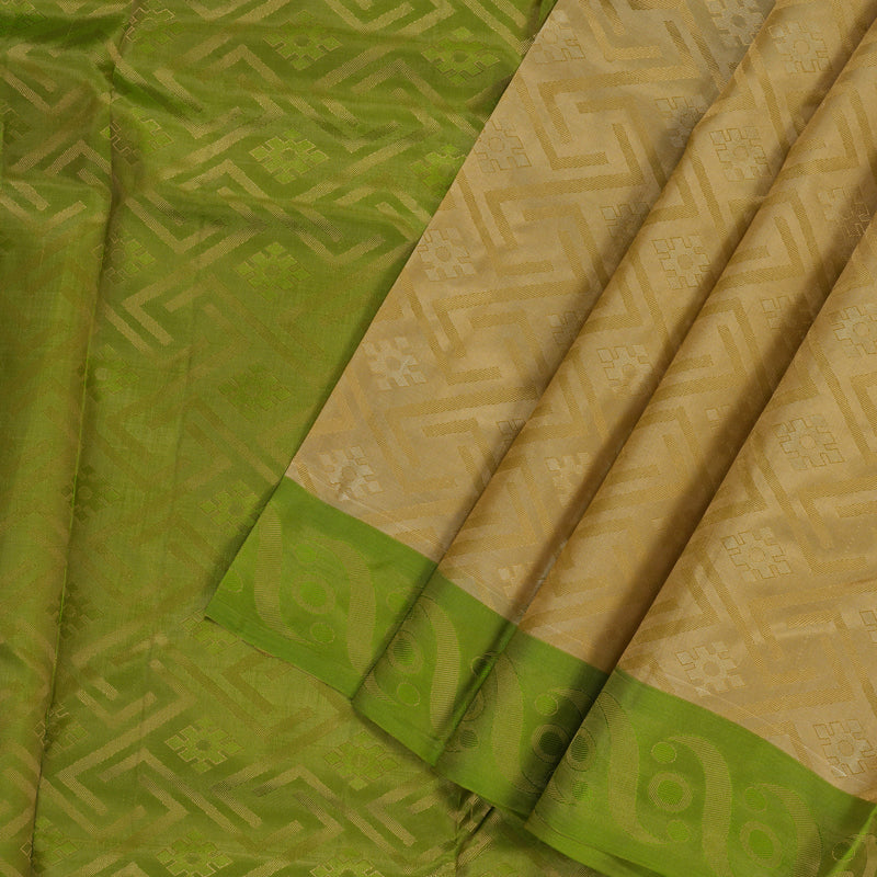 Hayagrivas Handloom Khaki Brown Kanjivaram Silk Saree KSBE112C1-14