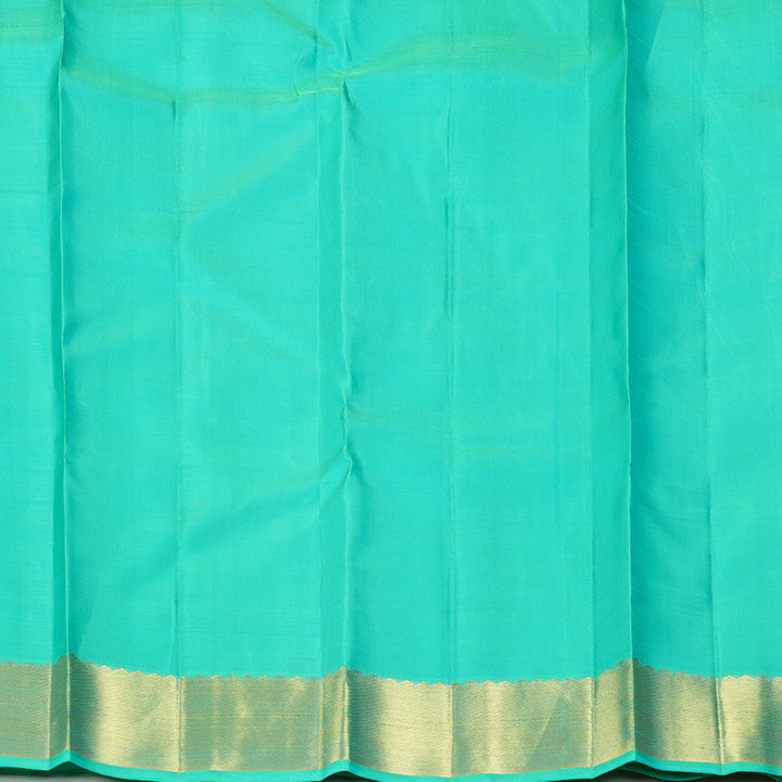 Hayagrivas Handloom Aqua Green Kanjivaram Silk Saree KSBE114C1-1
