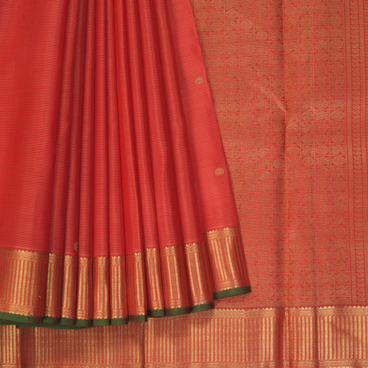 Hayagrivas Handloom Red Kanjivaram Silk Saree KSBE114C2-1