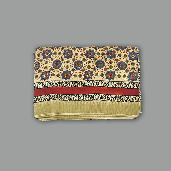 Hayagrivas Sandal Pure Chanderi Cotton Saree KBE1169I1-14