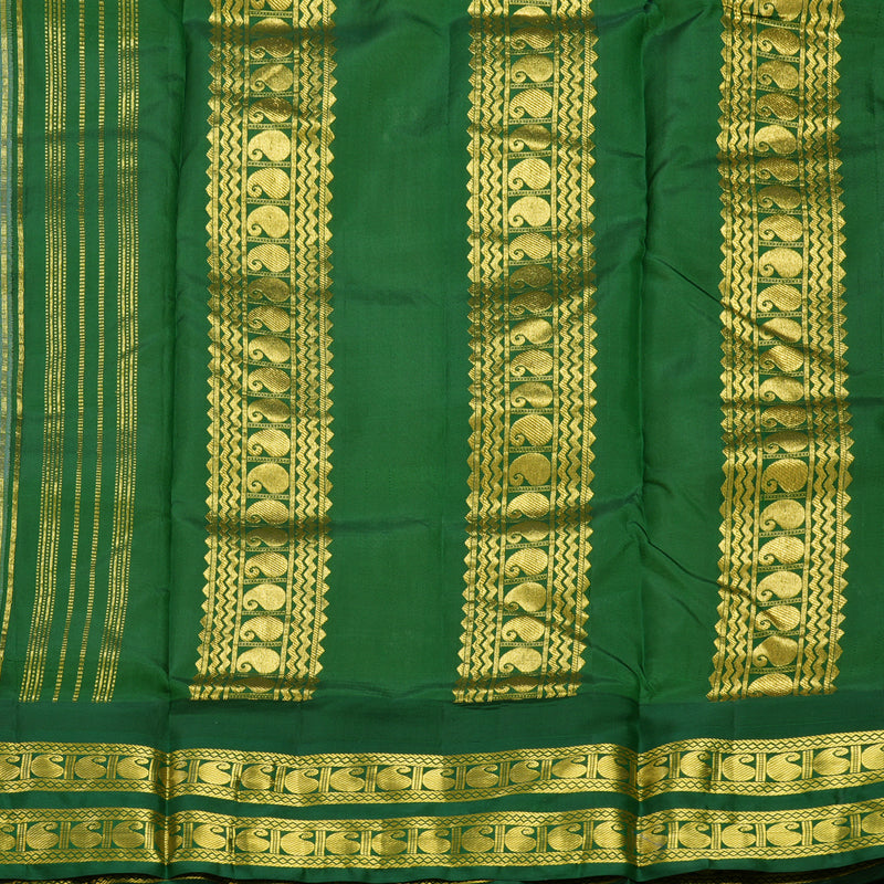Hayagrivas Handloom Half-White Ten Yards Silk Saree KSBE116C6-5