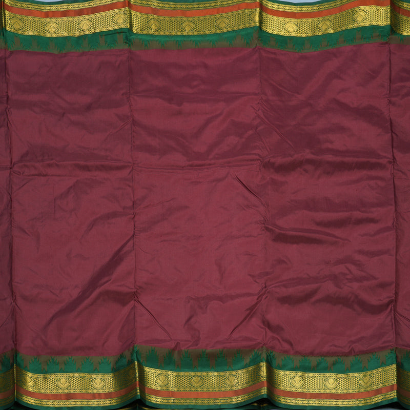 Hayagrivas Handloom Maroon Ten Yards Silk Saree KSBE117C5-2