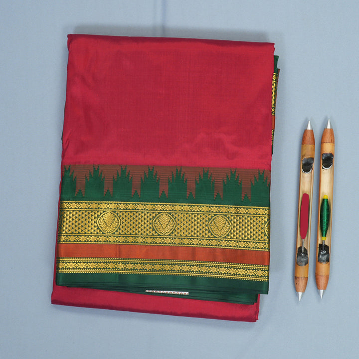 Hayagrivas Handloom Maroon Ten Yards Silk Saree KSBE117C5-4