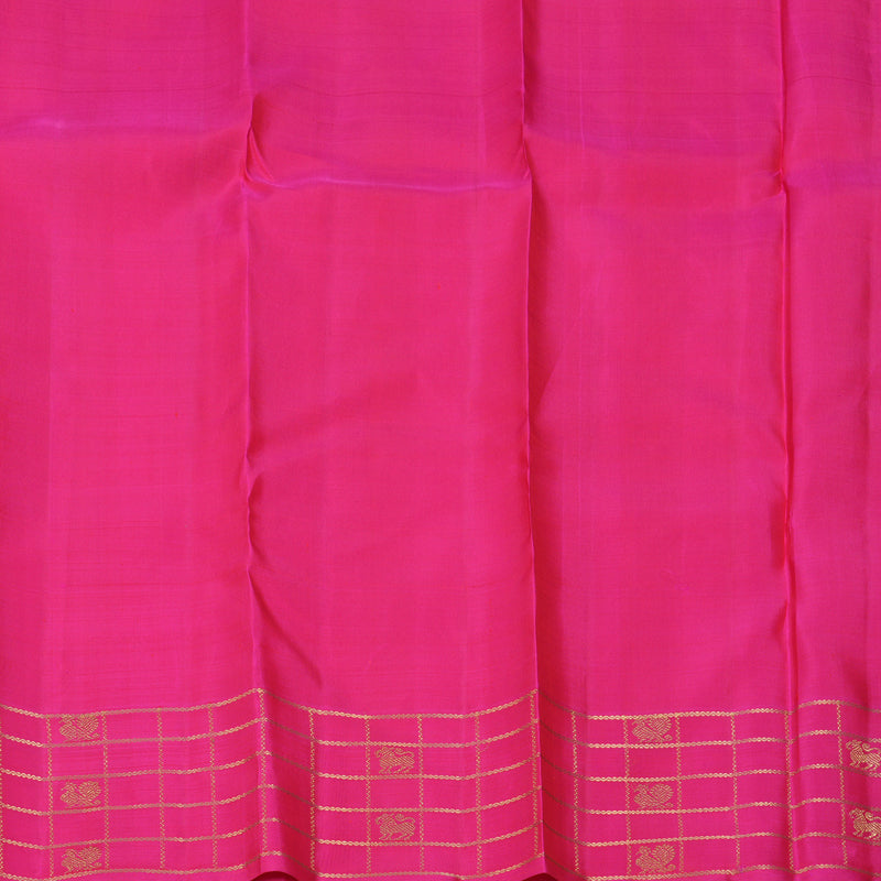 Hayagrivas Handloom Rani Pink Kanjivaram Silk Saree KSBE118C1-1