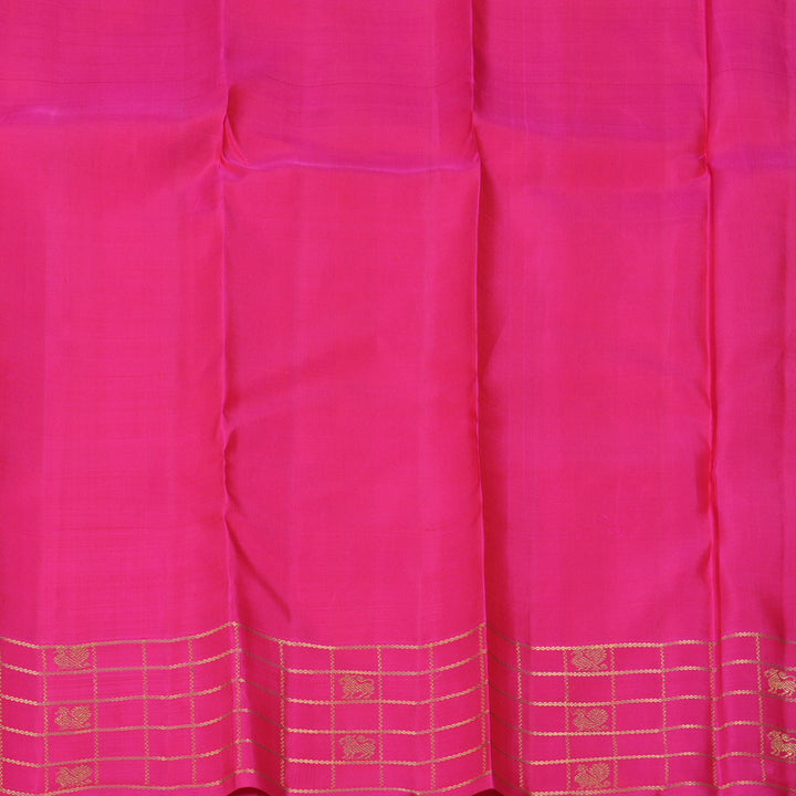 Hayagrivas Handloom Rani Pink Kanjivaram Silk Saree KSBE118C1-1