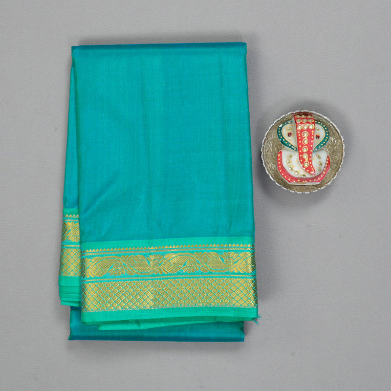 Hayagrivas Handloom Teal Kanjivaram Silk Saree KSBE120C1-12