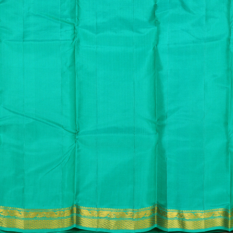 Hayagrivas Handloom Teal Kanjivaram Silk Saree KSBE120C1-12