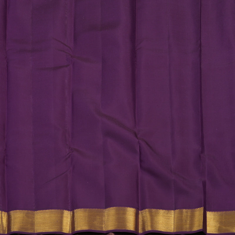 Hayagrivas Handloom Reddish-Pink Kanjivaram Silk Saree with Purple Border KSBE121C3-3