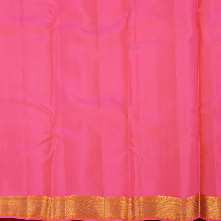 Hayagrivas Handloom Beige Kanjivaram Silk Saree with Rose Pink Border KSBE121C3-6