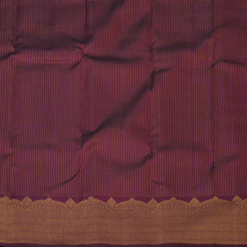 Hayagrivas Handloom Bottle Green Kanjivaram Silk Saree with Wine Border KSBE121C4-17