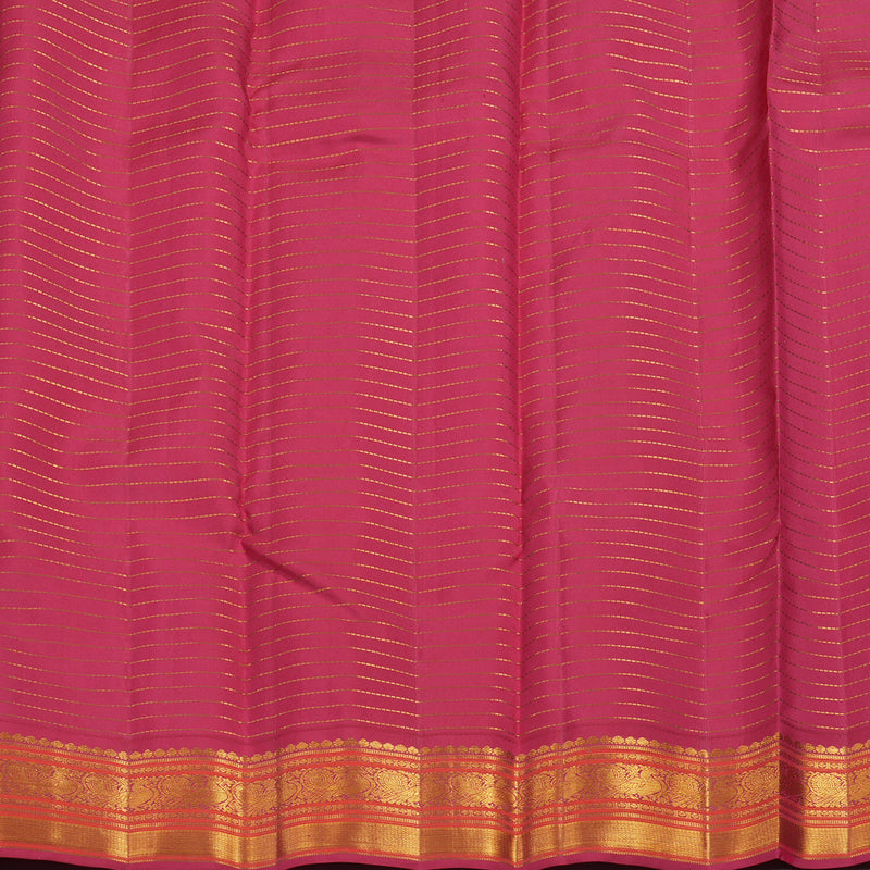 Hayagrivas Handloom Beige Kanjivaram Silk Saree with Pink Border KSBE121C4-3