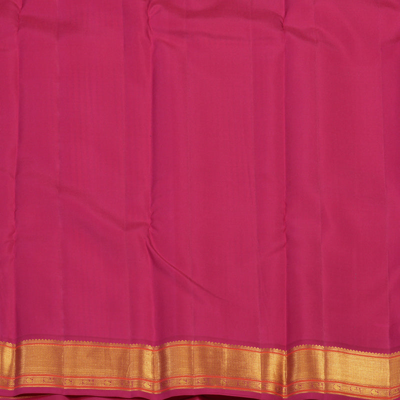 Hayagrivas Handloom Yellow Kanjivaram Silk Saree with Dark Pink Border KSBE121C5-5