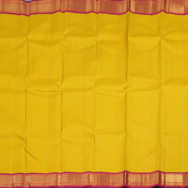 Hayagrivas Handloom Yellow Kanjivaram Silk Saree with Dark Pink Border KSBE121C5-5