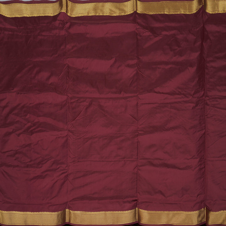Hayagrivas Handloom Maroon Ten Yards Silk Saree KSBE122C3-1