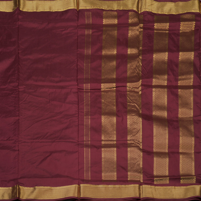 Hayagrivas Handloom Maroon Ten Yards Silk Saree KSBE122C3-1