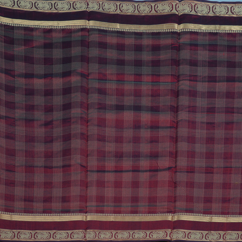 Hayagrivas Wine Maroon Kanchi Silk Cotton Saree KSBE123C2-2