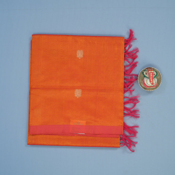 Hayagrivas Golden Orange Kanchi Silk Cotton Saree KSBE124C1-1