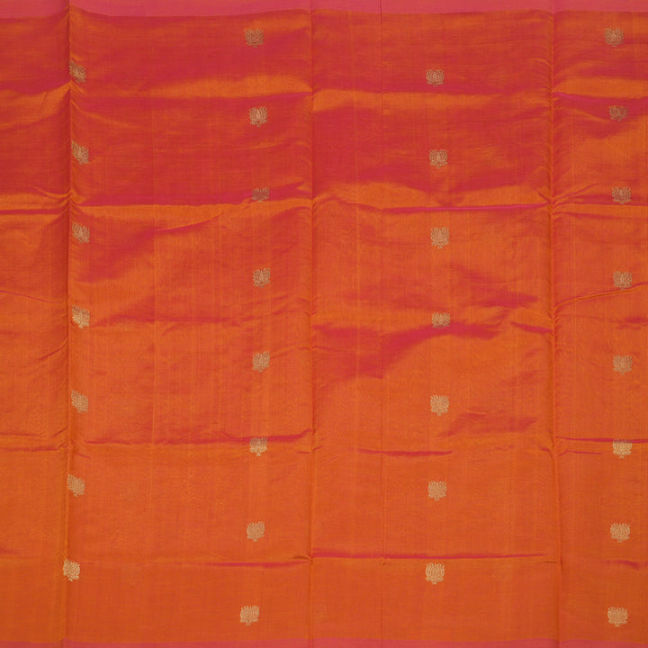 Hayagrivas Golden Orange Kanchi Silk Cotton Saree KSBE124C1-1