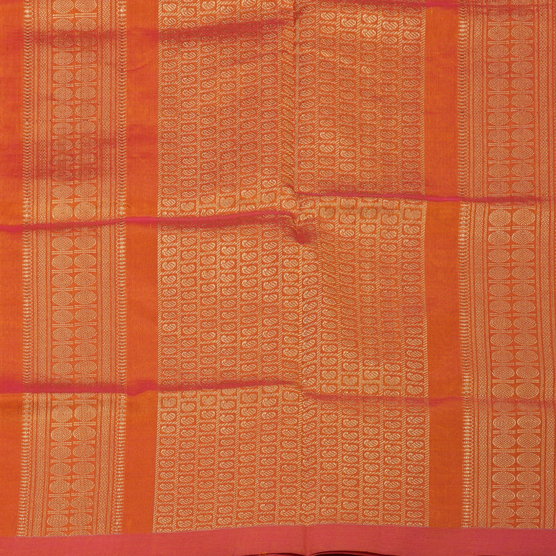 Hayagrivas Golden Orange Kanchi Silk Cotton Saree KSBE124C1-1