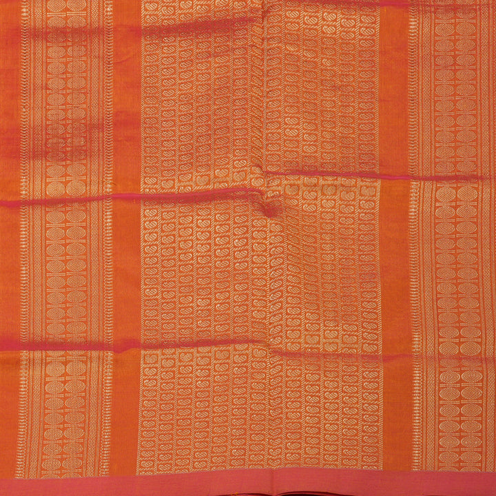 Hayagrivas Golden Orange Kanchi Silk Cotton Saree KSBE124C1-1
