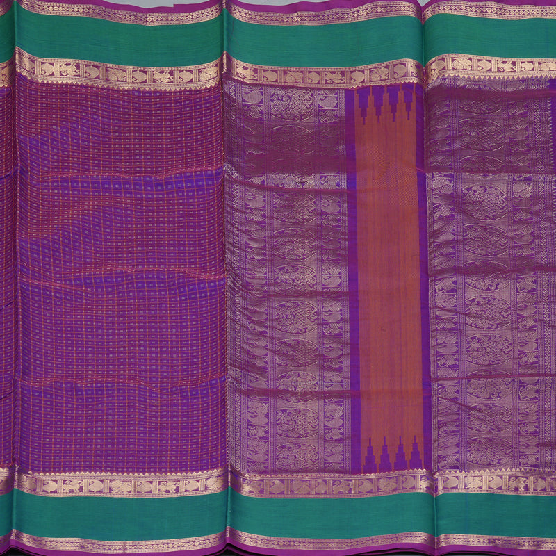 Hayagrivas Purple Kanchi Silk Cotton Saree KSBE124C10-10
