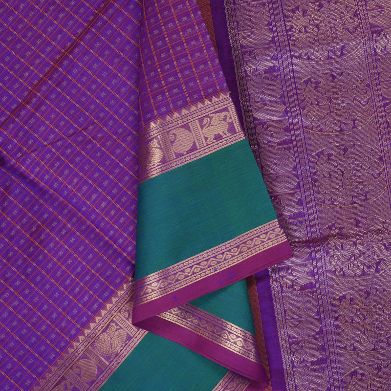 Hayagrivas Purple Kanchi Silk Cotton Saree KSBE124C10-10