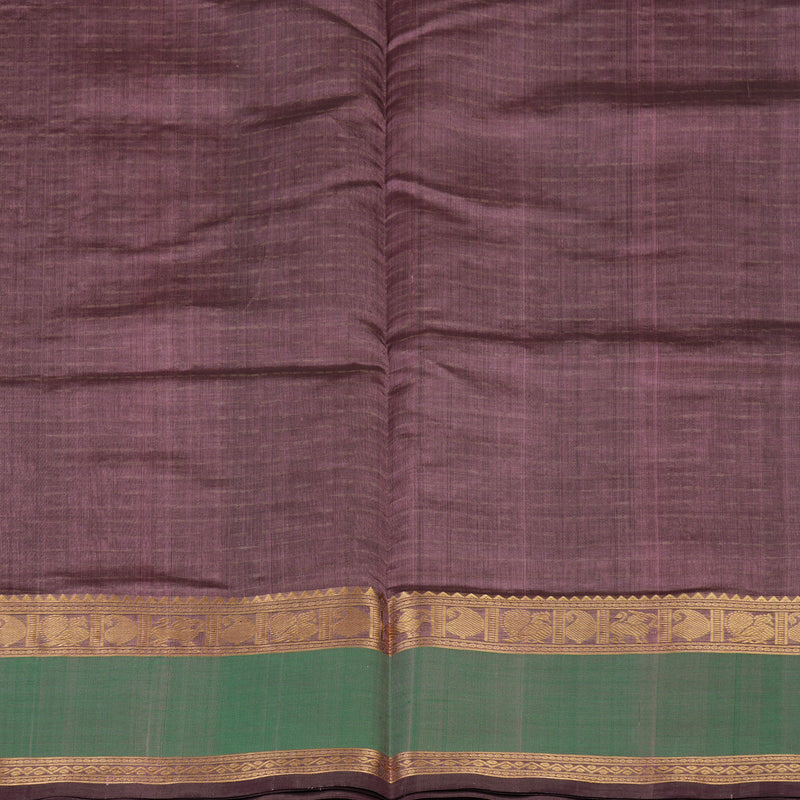 Hayagrivas Dark Mauve Kanchi Silk Cotton Saree KSBE124C10-6