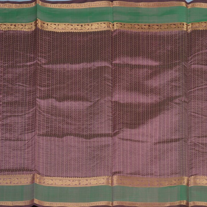 Hayagrivas Dark Mauve Kanchi Silk Cotton Saree KSBE124C10-6