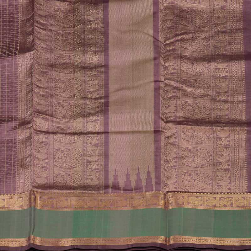 Hayagrivas Dark Mauve Kanchi Silk Cotton Saree KSBE124C10-6