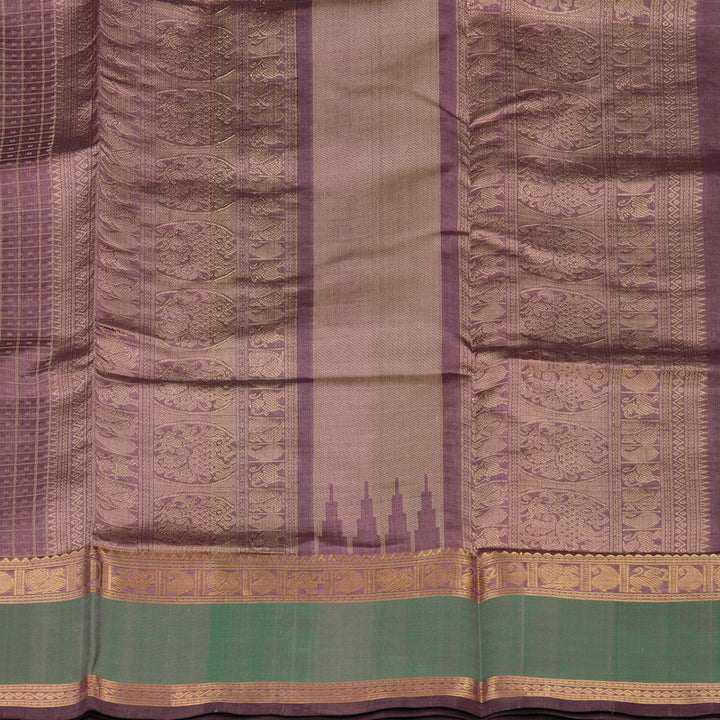 Hayagrivas Dark Mauve Kanchi Silk Cotton Saree KSBE124C10-6