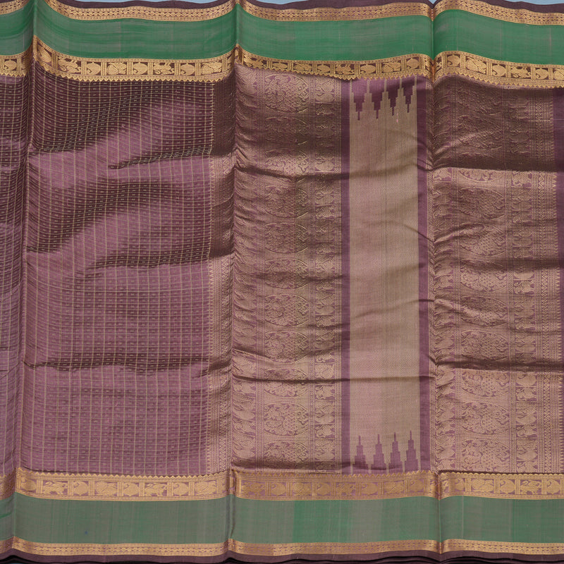 Hayagrivas Dark Mauve Kanchi Silk Cotton Saree KSBE124C10-6