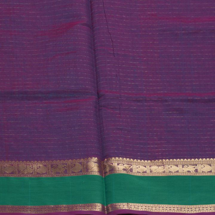 Hayagrivas Rama Blue & Purple (Shot Colour) Kanchi Silk Cotton Saree KSBE124C10-9