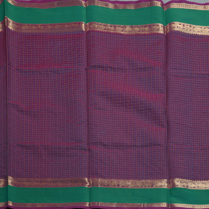 Hayagrivas Rama Blue & Purple (Shot Colour) Kanchi Silk Cotton Saree KSBE124C10-9