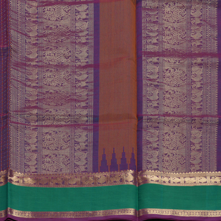 Hayagrivas Rama Blue & Purple (Shot Colour) Kanchi Silk Cotton Saree KSBE124C10-9